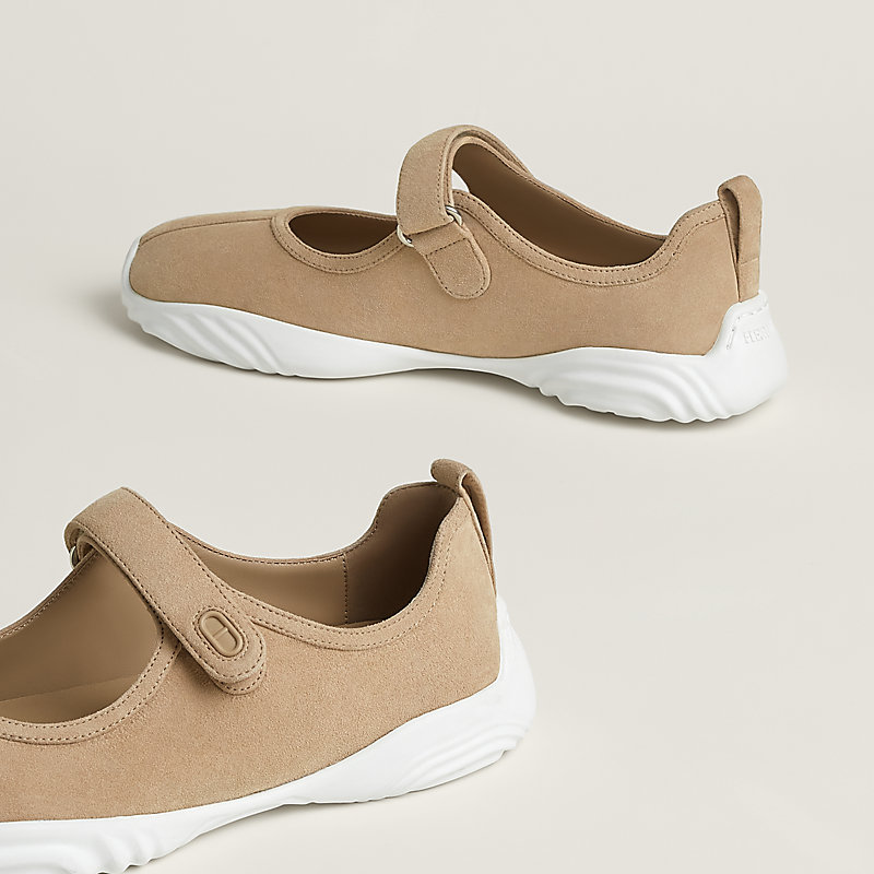 靴 HERMES Suede Ballet Shoes Pumps Camel Neptune ballet flat | Hermès Denmark